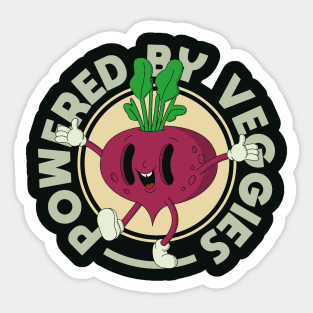 Powered By Veggies Sticker
